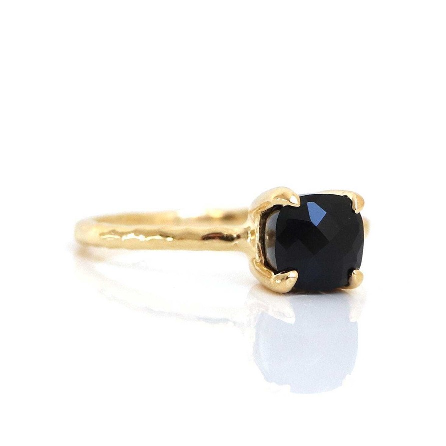 Rings JFR-1499 Mini Protect Ring Black Onyx & Gold