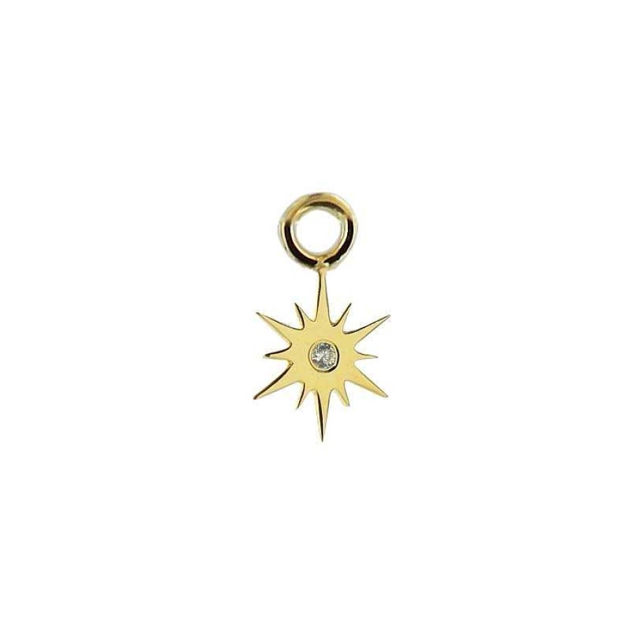 Charms CC-141-CZ Believe Stellar Namesake Charm - Cubic Zirconia & Gold