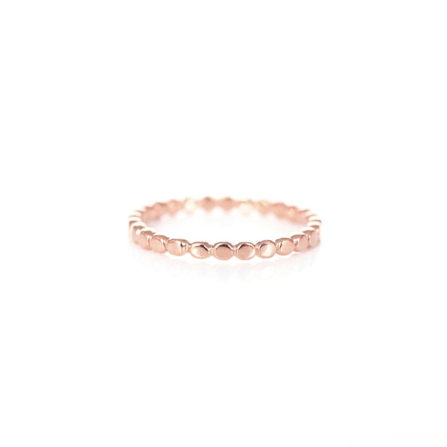 Rings CR-201 Poise Thin Disk Band Ring - Rose Gold