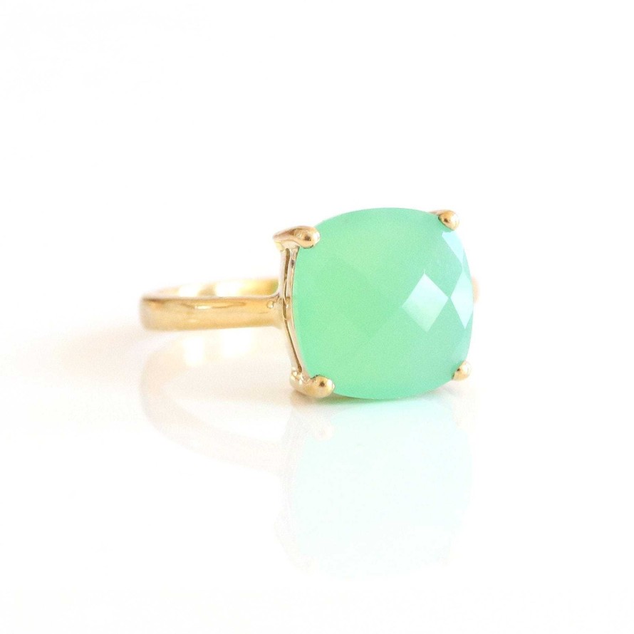 Rings JFR-575 Glee Ring - Chrysoprase & Gold