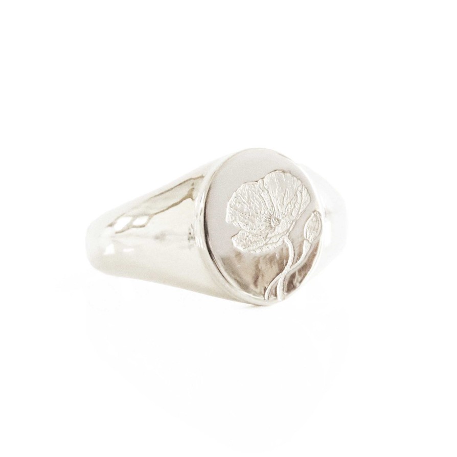 Rings SO PRETTY CARA COTTER The Ten Signet Ring - Silver