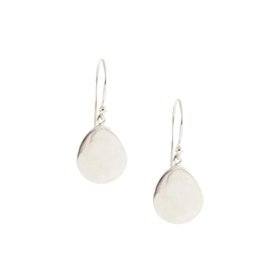 Earrings CE-329 Poise Teardrop Earrings - Silver