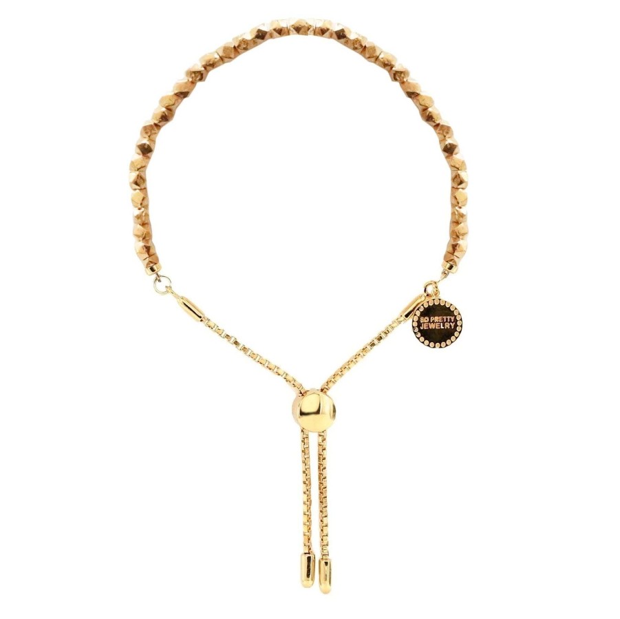 Bracelets CB-302 Fearless Nugget Adjustable Bracelet - Gold