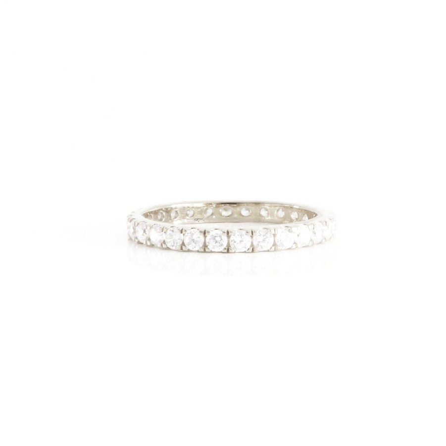 Rings CR-197-CZ Love Eternity Band - Cubic Zirconia & Silver