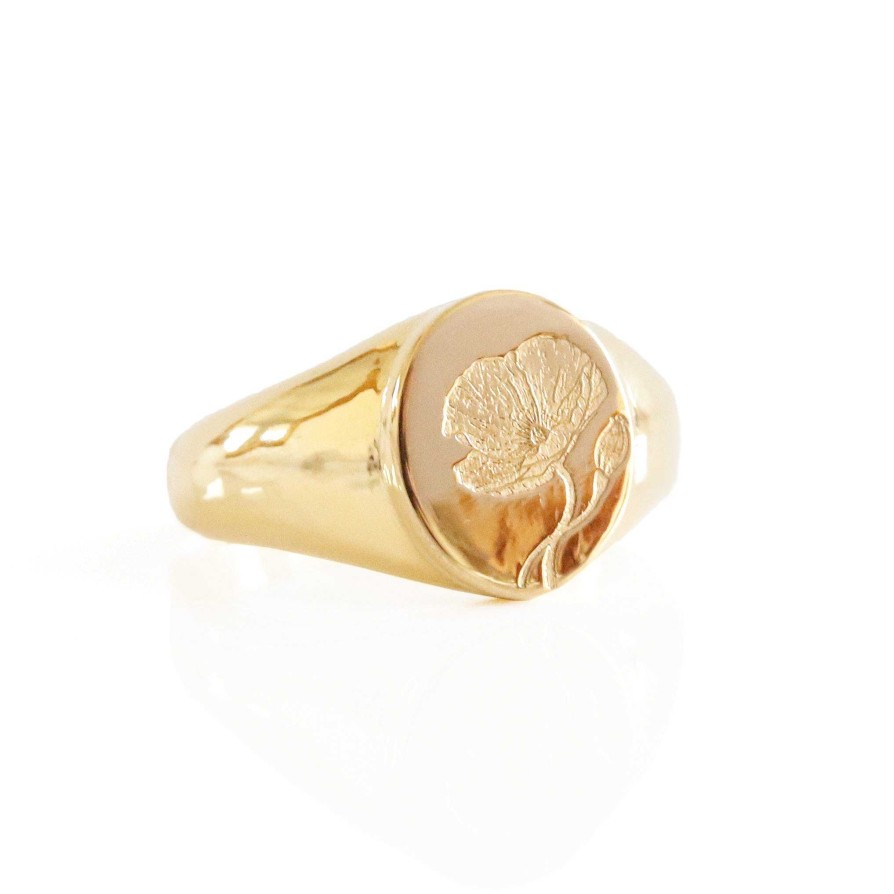 Rings SO PRETTY CARA COTTER The Ten Signet Ring - Gold