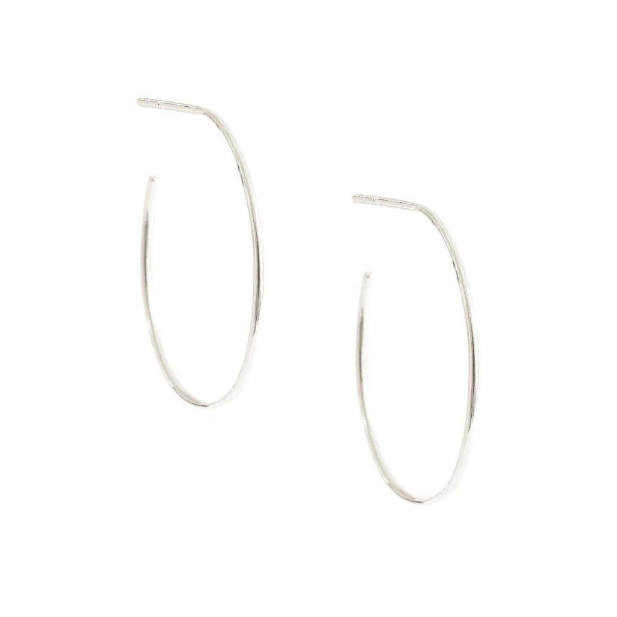 Earrings CE-194 Poise Hoops - Silver