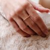 Rings CE-202-CZ Love Thin Disk Band Ring - Rose Gold