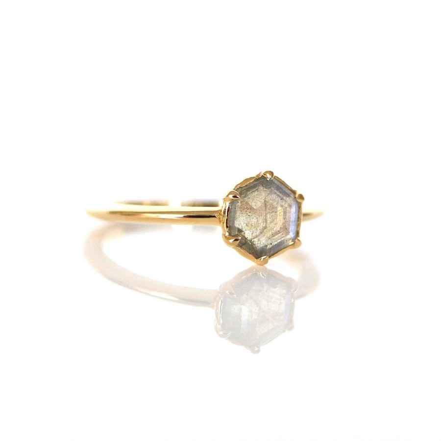 Rings So Pretty Cara Cotter Grace Ring Labradorite & Gold