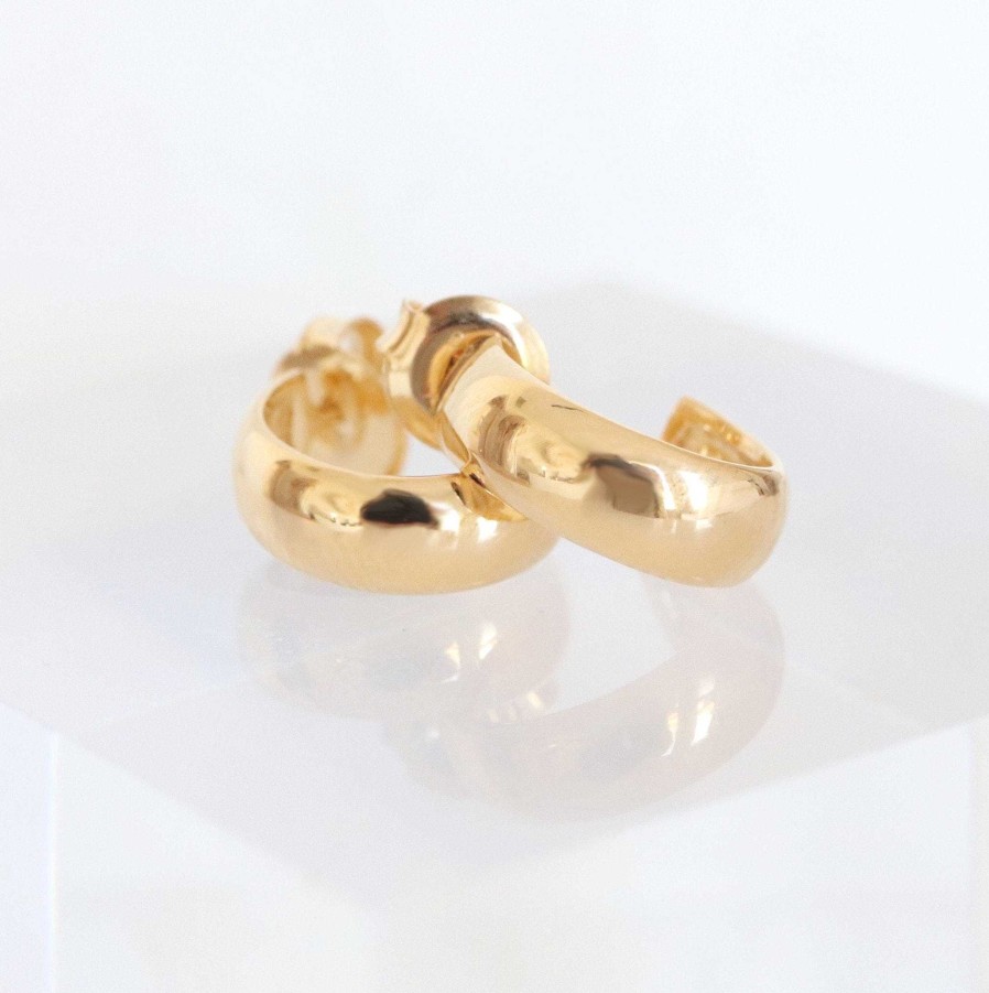 Earrings CE-193 Poise Huggie Hoops - Gold