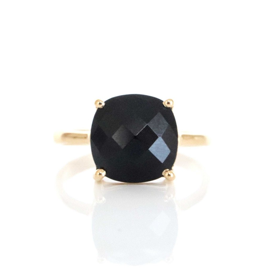 Rings JFR-575 Glee Ring - Black Onyx & Gold