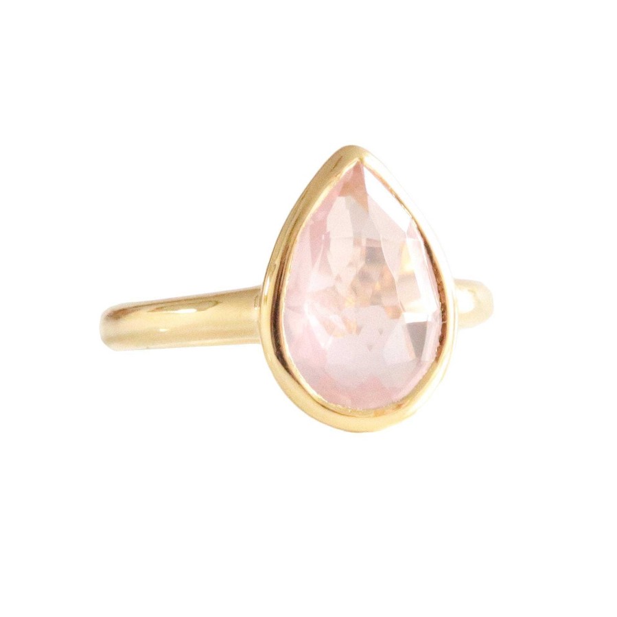 Rings SP Mini Harmony Ring - Pink Quartz & Gold