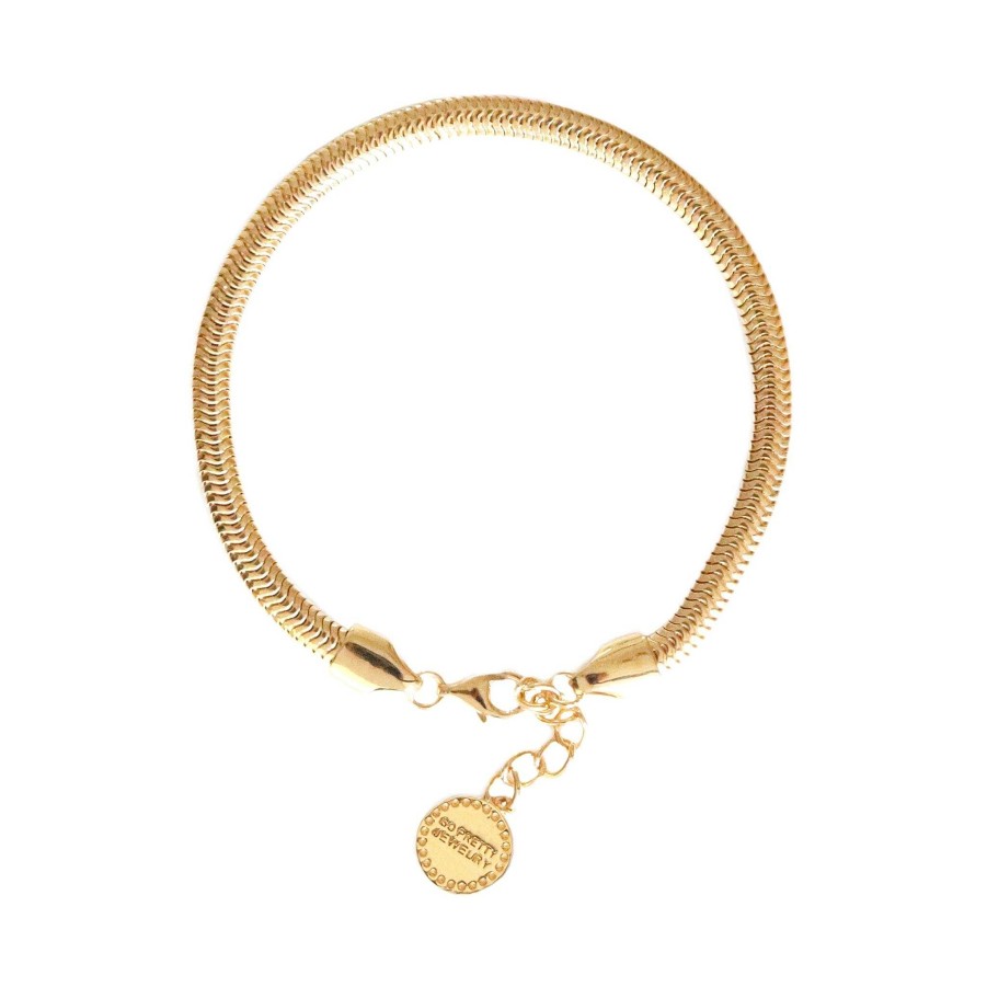 Bracelets CB-394 CB-394(7 INCH) Fearless Cobra Bracelet - Gold