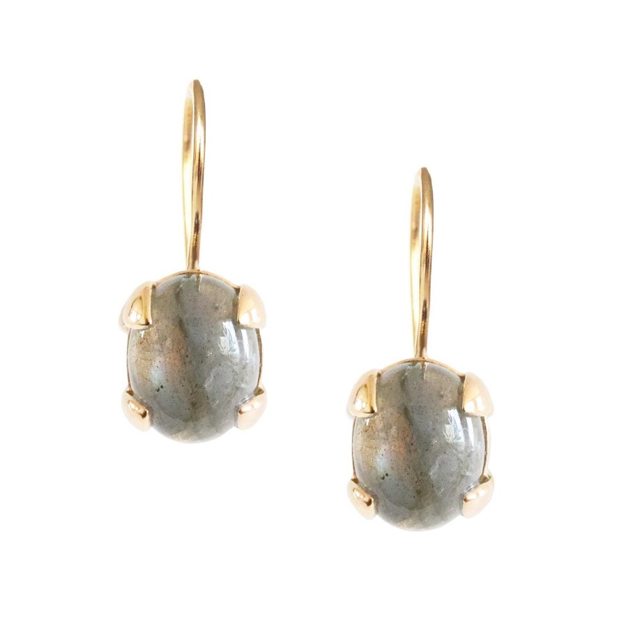 Earrings JFE-910-L Glee Drop Earrings - Labradorite & Gold