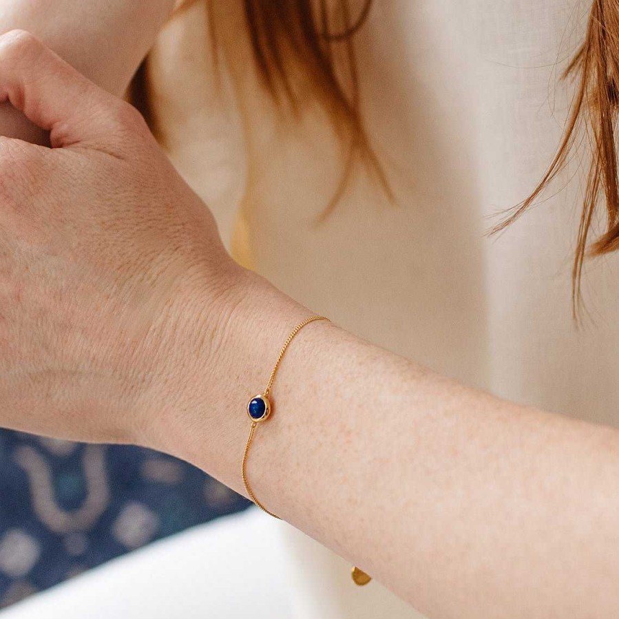 Bracelets JFB-1401 Dainty Legacy Bracelet - Lapis & Gold