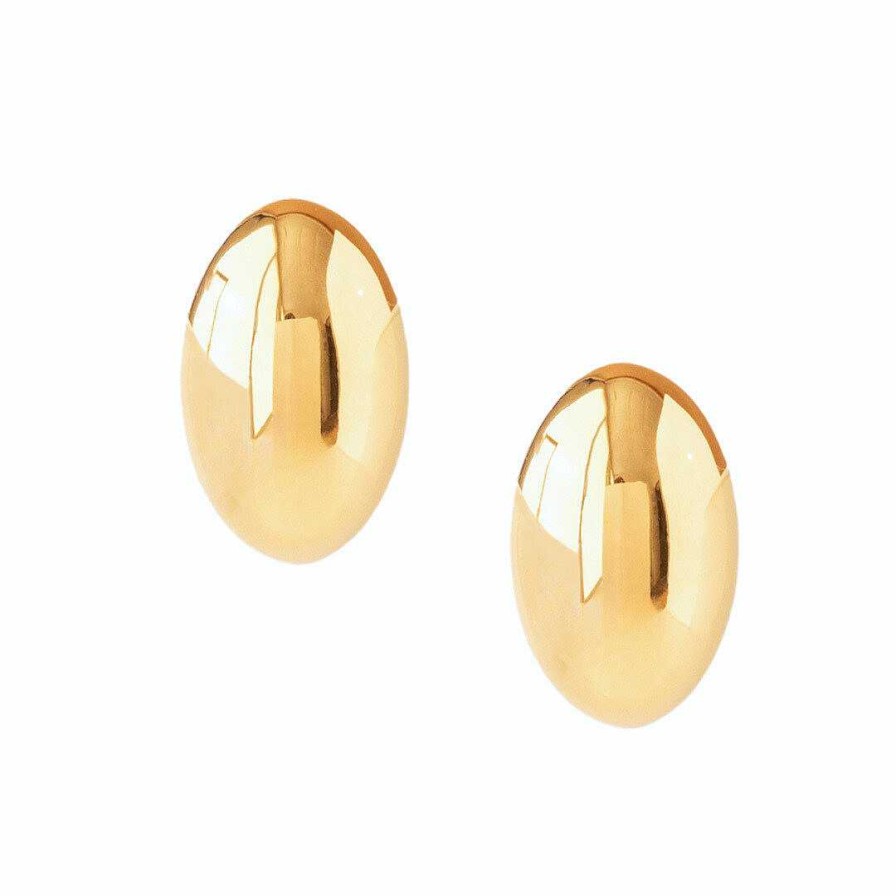 Earrings CE-459(big) Poise Dome Studs - Gold