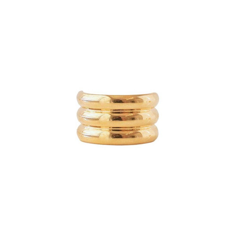 Rings CR-454 Fearless Arc Band - Gold