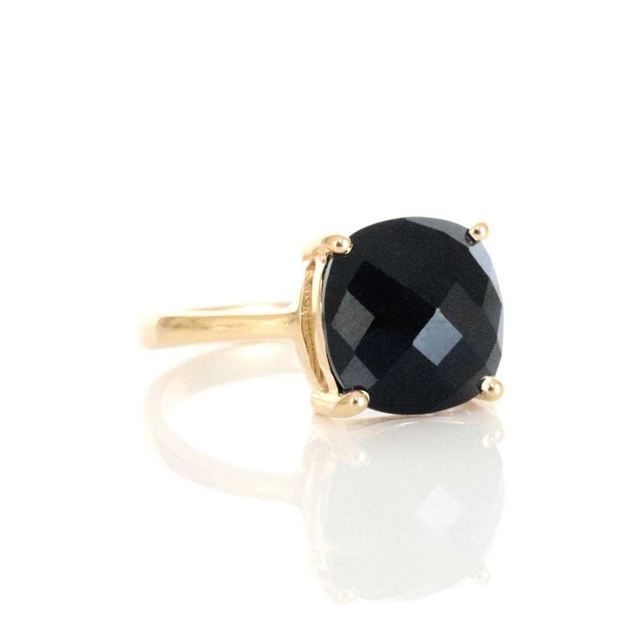 Rings JFR-575 Glee Ring - Black Onyx & Gold