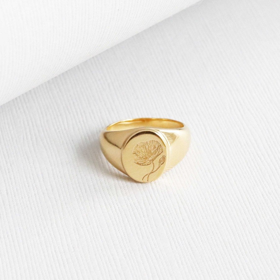 Rings SO PRETTY CARA COTTER The Ten Signet Ring - Gold