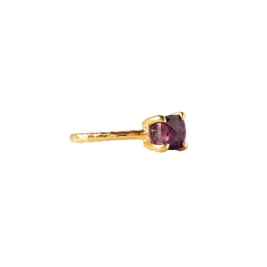 Rings JFR-1499-AA Day 8 - Mini Protect Ring - Amethyst & Gold