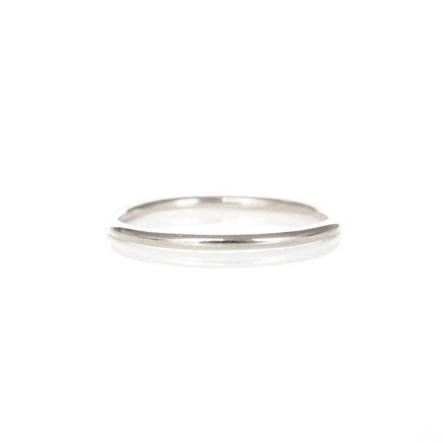 Rings CR-194 Poise Thin Band Ring - Silver